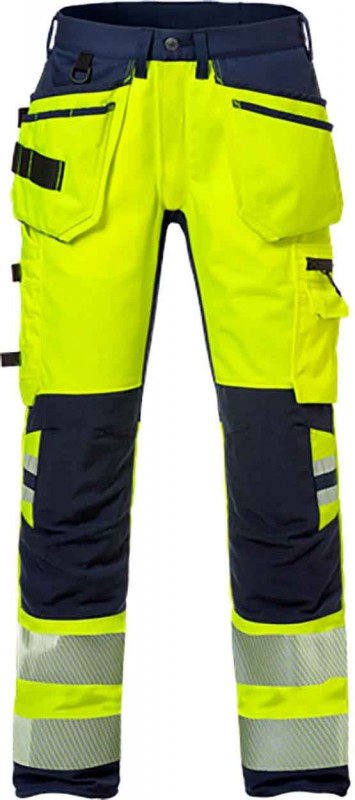 Fristads High vis craftsman stretch trousers cl 2 2707 PLU