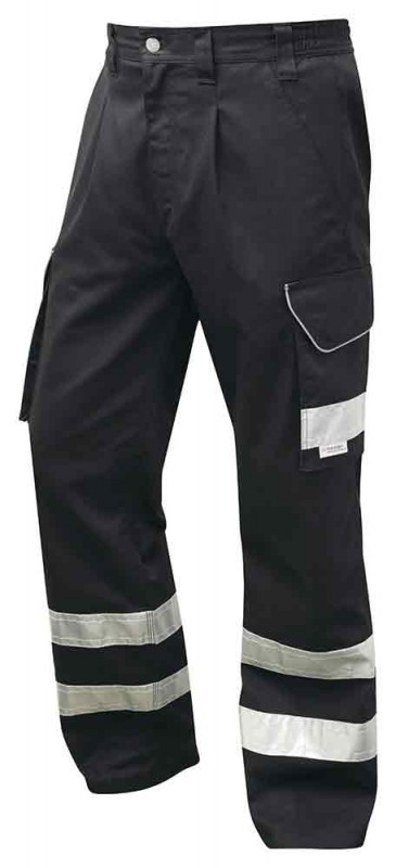 Leo Workwear Ilfracombe Cargo Style Reflective Poly/Cotton Trouser