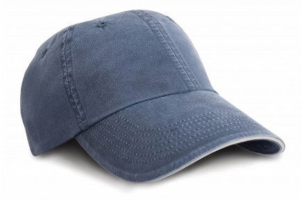 Result RC54X Washed Fine Line Cotton Cap With Sandwich Peak