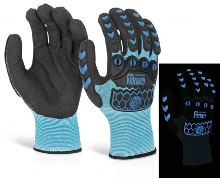 Glovezilla Glow In The Dark Foam Nitrile Glove Pair