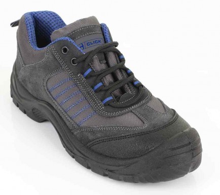 Click Safety Footwear CF17 D/D Trainer Shoe Black/Blue