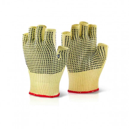Click Kutstop KFLGMW Kevlar Fingerless Dotted Glove