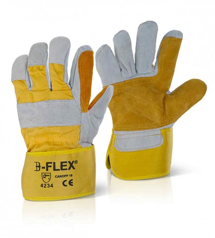 B-Flex Canadian Double Palm High Quality Rigger Glove Pack of 10