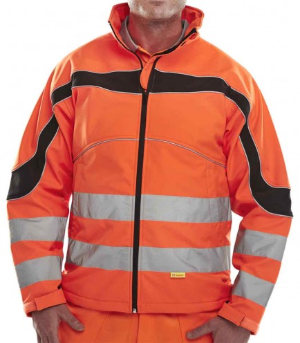 B-Seen ET41OR Eton Soft Shell Jacket Orange