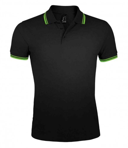 Sol's 10577 Pasadena Tipped Cotton Pique Polo Shirt