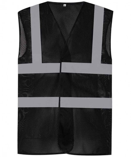 Yoko YK006 Top Cool Open Mesh 2 Band And Braces Waistcoat (HVW120)