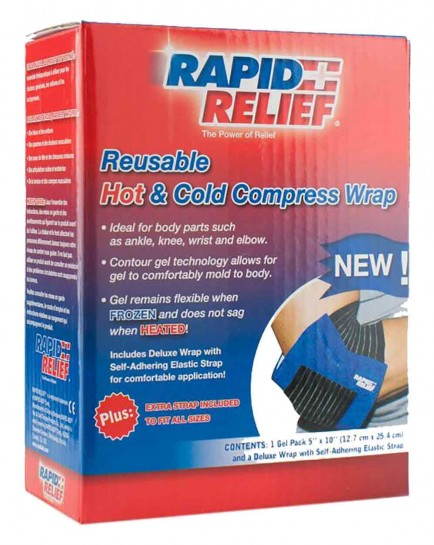 Rapid Aid RA11250 Universal Reusable Hot/Cold Compress Wrap 5"X 10"