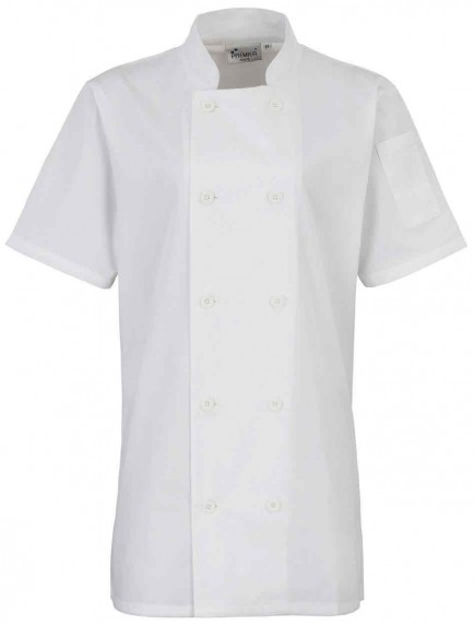 Premier PR670 Women's short sleeve chef's jacket