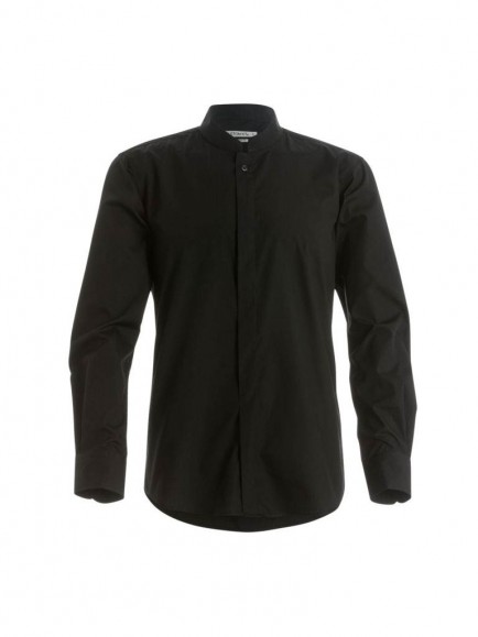 Kustom Kit Long Sleeve Mandarin Collar Shirt