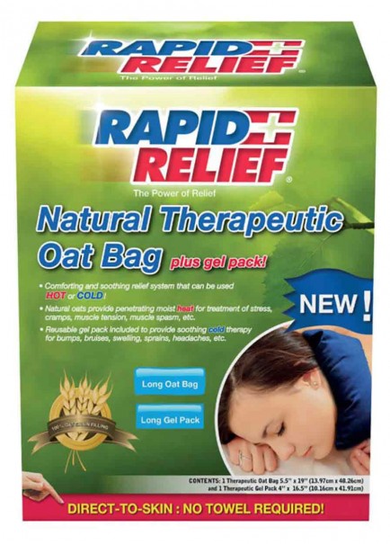 Rapid Aid RA11240 Natural Therapeutic Oat Bag C/W Gel Pack (Long)