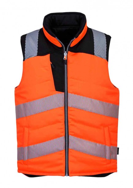 Portwest PW374 PW3 Hi-Vis Reversible Bodywarmer