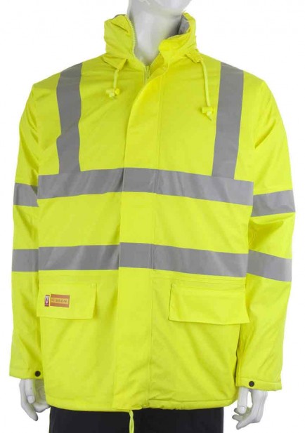 Click CFRLR3456 Flame retardent Anti Static Saturn Yellow Padded Jacket