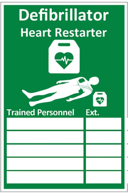 Click Medical CM1327 Aed Trained Personnel Sign