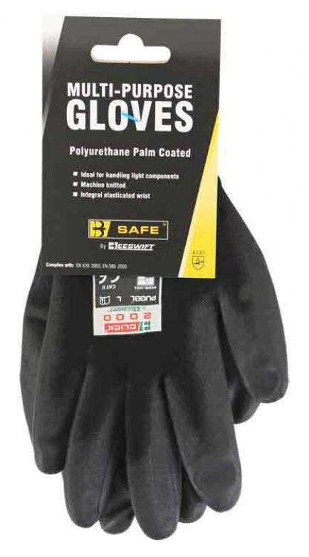B-Safe Prepack BS043BL Multi-Purpose Pu Coated Glove