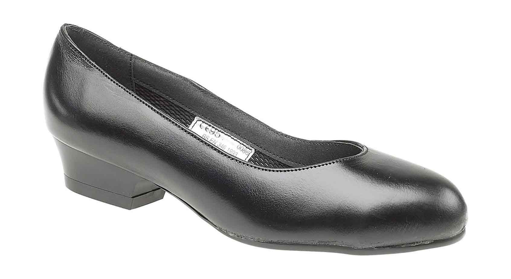 Footsure Black Court Shoe - Ladies 