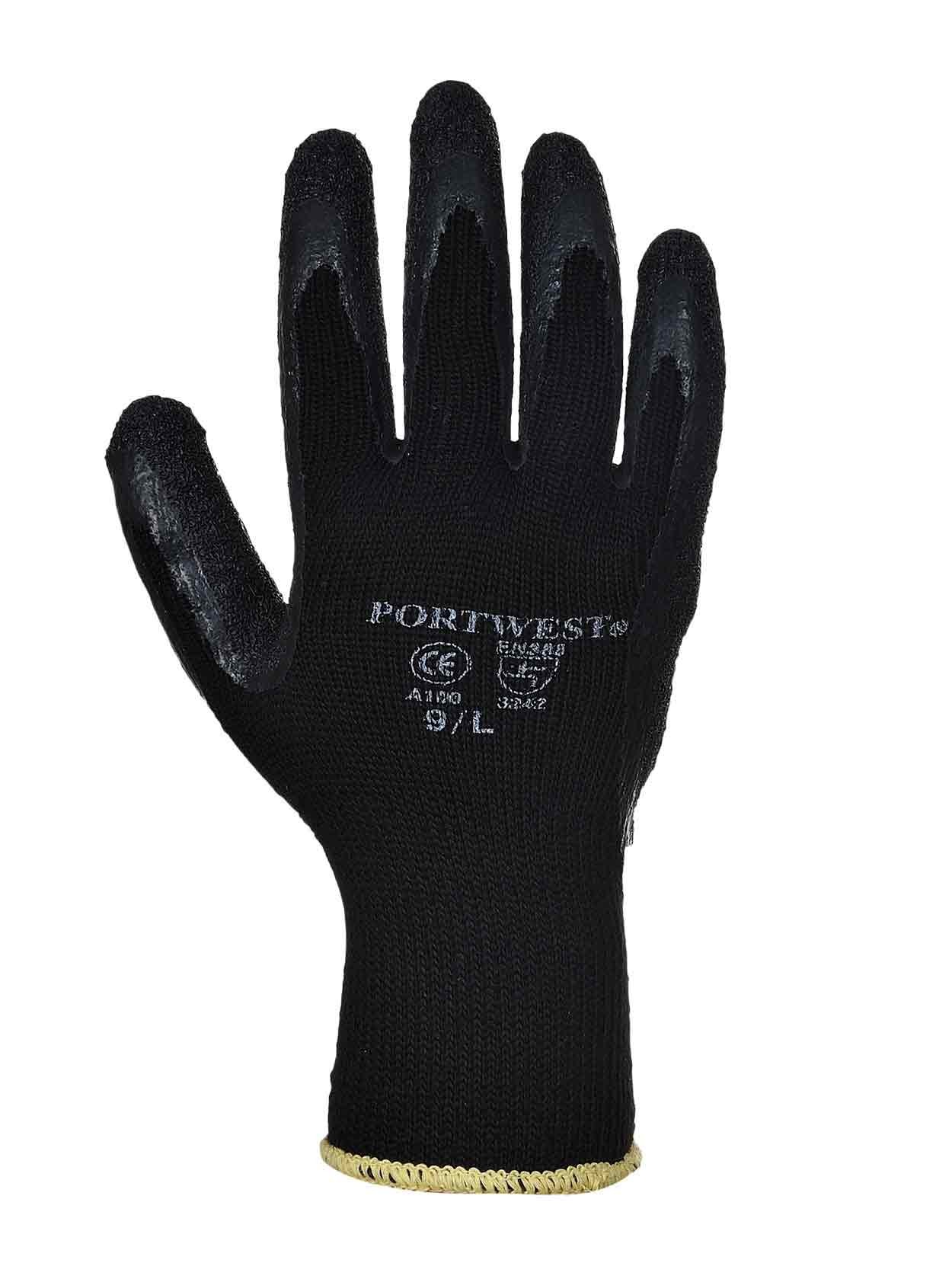 12 Pairs Portwest A100 Grip Latex Palm Safety Work Wear Gloves Various Colours