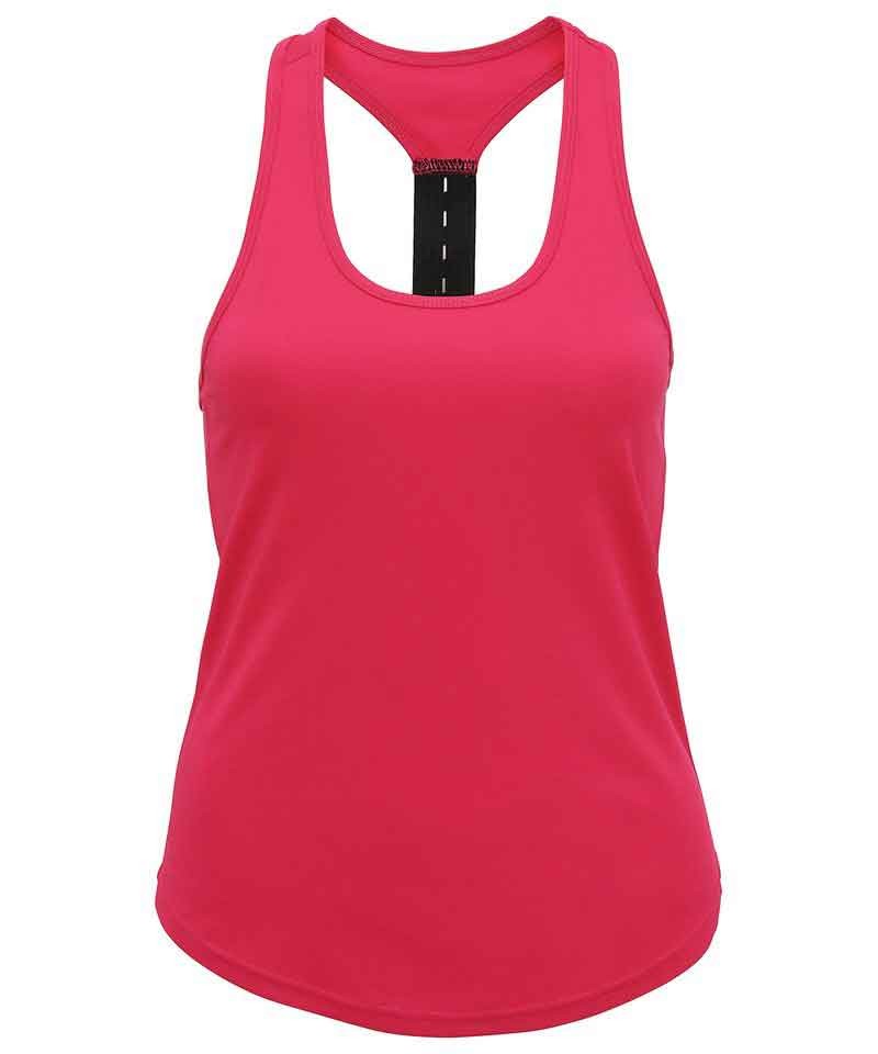 Womens Double Strap Back Vest Gym Tank Top Stretch Wicking Running Sports  TriDri