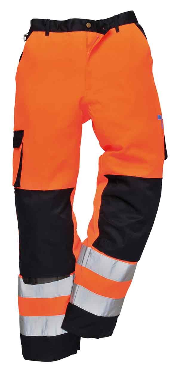 Tough Duck Mens Hi Vis Safety Work Pants S603 Poly Tricot PullOn Ref
