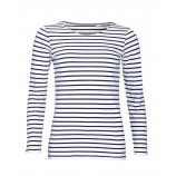 Sol's 1403 Ladies Marine Long Sleeve Stripe T-Shirt