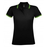 Sol's 10578 Ladies Pasadena Tipped Cotton Pique Polo Shirt