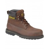 CAT Holton SB Brown Leather Steel Toe% 