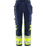 Fristads High vis Green craftsman stretch trousers class 1 2643 GSTP