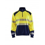 Blaklader 3556 High Vis Sweatshirt With Half Zip