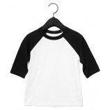 Bella Canvas BE217 Toddler ¾ sleeve baseball tee