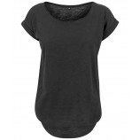 Build Your Brand BY036 Women's long slub tee