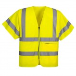 Portwest C372 Hi-Vis Half Sleeve Zip Vest