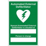 Clickmedical CM1326 Nearest Automated Defibrillator Sign