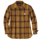 Carhartt 105576 Women's Heavyweight Twill L/S Plaid Shirt