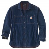 Carhartt 105605 Denim Fleece Lined Snap Front Shirt