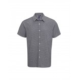 Premier PR221 Microcheck (Gingham) short sleeve cotton shirt