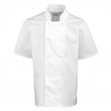 Premier Studded Short Sleeve Chefs Jkt