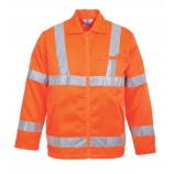 Portwest RT40 Hi-Vis Poly-cotton Jacket GO/RT