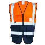 Supertouch H117Hi Vis Orange 2 Tone Executive Vest