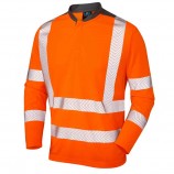 Leo Workwear Watermouth Iso 20471 Cl 3 Performance Long Sleeved T-Shirt