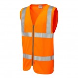 Leo Workwear Meeth Iso 20471 Cl 2 Lfs Zip Waistcoat (En 14116)