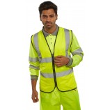 B-Seen WCENGSYZ Zip Fasten Hi Vis Vest