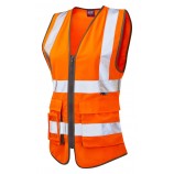 Leo Workwear Lynmouth ISO 20471 Class 1 Superior Ladies Waistcoat