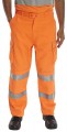 B-Seen Rail Spec Work Trousers Hi Viz Orange