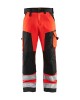 Blaklader 1566 High Vis Trousers Without Nail Pockets