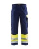 Blaklader 1584 High Vis Trousers Yellow/navy blue