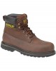 CAT Holton SB Brown Leather Steel Toe Boot