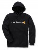 Carhartt Signature Logo Hooded Sweatshirt Black