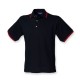 Henbury H150 Contrast Tipped Pique Polo