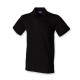 Henbury Stretch Pique Polo Shirt Black L