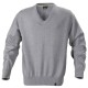 Harvest Lowell V-Neck Knitted Sweater Grey melange