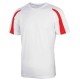 AWDis Contrast cool T Arctic White/Fire Red